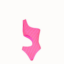 Load image into Gallery viewer, Pink F One Piece Bathing Suit
