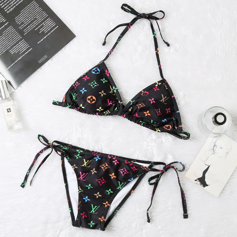 LV Rainbow Black Bikini